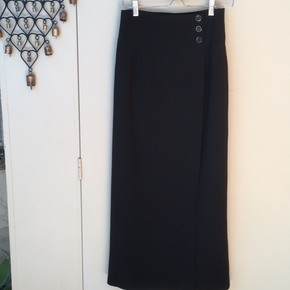 Caroll of Paris long black wrap skirt